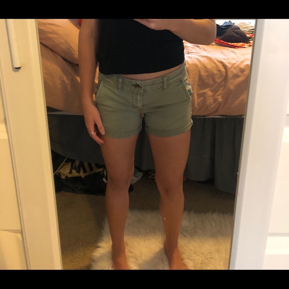AE Olive Green Midi Shorts